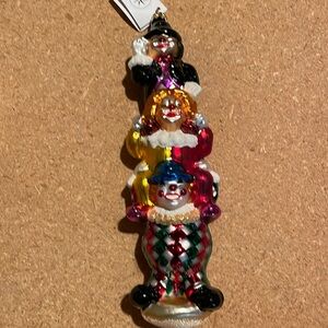 Christopher radko clown ornament